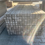 Ca. 100x Azobe Palen Fijnbezaagd Gepunt, 60x60mm, lengte 275cm